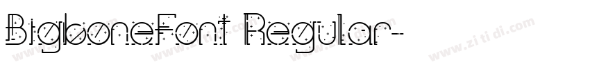 BigboneFont Regular字体转换